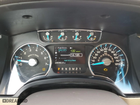2013 Ford F-150 XL with VIN 1FTFW1CT0DKE69667, listed as a Copart auction lot 46182965 with 206,382 mi miles and Clean Title. Bid and sale history available at carsss.com. Image 9.