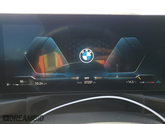 2025 BMW 4 Series 430i with VIN WBA33DB0XSCT87003, listed as a Copart auction lot 46817165 with 7,297 mi miles and Clean Title. Bid and sale history available at carsss.com. Image 9.