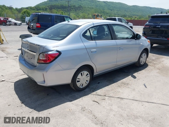 2023 Mitsubishi Mirage ES with VIN ML32FUFJ8PHF04683, listed as a IAAI auction lot 42240513 with 31,119 mi miles and . Bid and sale history available at DreamBid. Image 4.