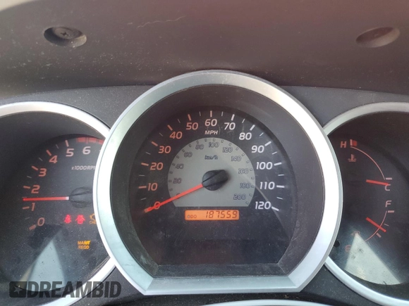 2005 Toyota Tacoma with VIN 5TEMU52N45Z069891, listed as a Copart auction lot 53718295 with 187,559 mi miles and Salvage title. Bid and sale history available at DreamBid. Image 9.