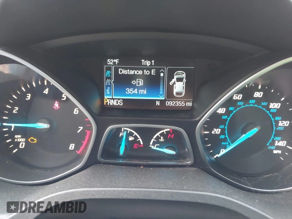 2014 Ford Escape SE with VIN 1FMCU9G9XEUD39077, listed as a IAAI auction lot 42205040 with 92,355 mi miles and . Bid and sale history available at DreamBid. Image 7.