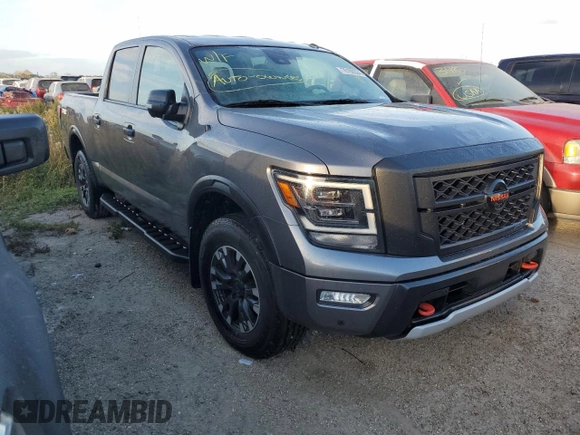 2021 Nissan Titan SV with VIN 1N6AA1ED1MN523407, listed as a Copart auction lot 76109324 with Not provided miles and Salvage title. Bid and sale history available at DreamBid. Image 4.