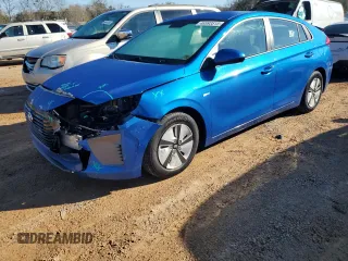 2017 Hyundai Ioniq Blue with VIN KMHC65LC7HU035570, listed as a Copart auction lot 46593515 with 53,449 mi miles and Salvage Title. Bid and sale history available at DreamBid. Image 1.