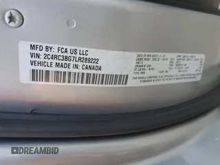 2020 Chrysler Pacifica Launch Edition with VIN 2C4RC3BG7LR289222, listed as a Copart auction lot 45941595 with 58,631 mi miles and Salvage title. Bid and sale history available at DreamBid. Image 13.
