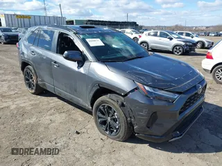 2024 Toyota RAV4 Hybrid SE with VIN 2T3T6RFV0RW051283, listed as a IAAI auction lot 41698931 with 6,465 mi miles and . Bid and sale history available at DreamBid. Image 1.
