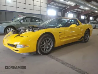 2003 Chevrolet Corvette Z06 with VIN 1G1YY12S635129327, listed as a Copart auction lot 51208995 with 34,626 mi miles and Clean Title. Bid and sale history available at carsss.com. Image 1.