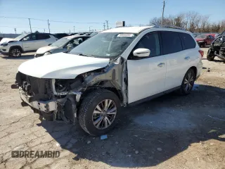 2018 Nissan Pathfinder SV with VIN 5N1DR2MN7JC673503, listed as a Copart auction lot 45830355 with 109,242 mi miles and Salvage Title. Bid and sale history available at carsss.com. Image 1.