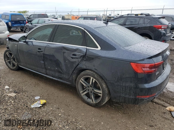 2017 Audi A4 Premium Plus with VIN WAULNAF47HN041641, listed as a Copart auction lot 83992674 with 0 mi miles and Salvage Title. Bid and sale history available at carsss.com. Image 2.