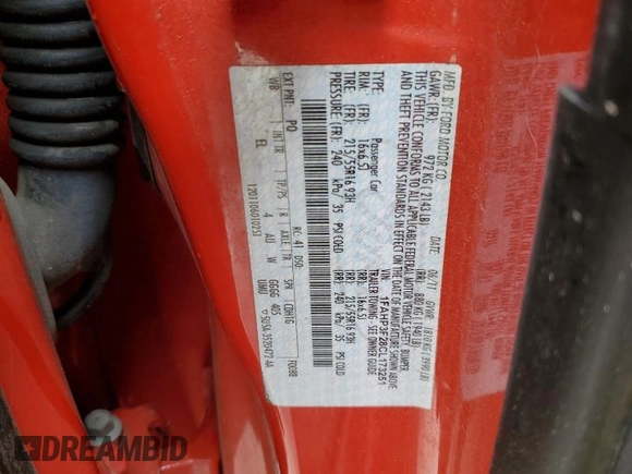 2012 Ford Focus SE with VIN 1FAHP3F28CL173251, listed as a Copart auction lot 56394695 with Not provided miles and Non repairable. Bid and sale history available at DreamBid. Image 12.