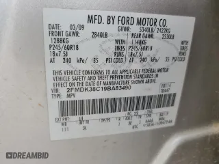 2009 Ford Edge SEL with VIN 2FMDK38C19BA83490, listed as a Copart auction lot 51247615 with 159,465 mi miles and Salvage Title. Bid and sale history available at carsss.com. Image 15.