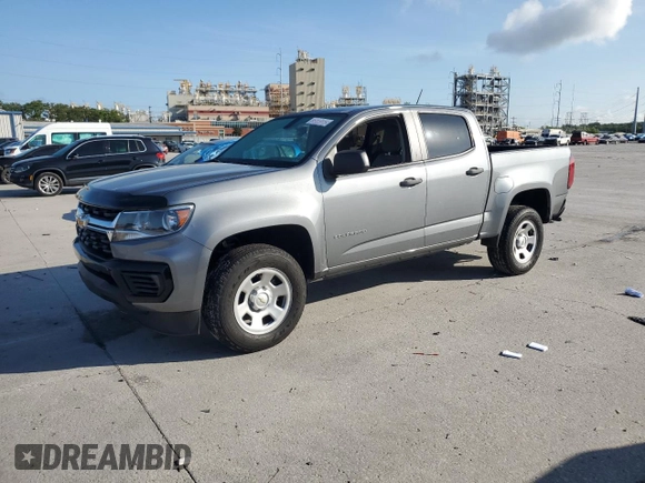 2021 Chevrolet Colorado 2WD Work Truck with VIN 1GCGSBEN6M1111936, listed as a Copart auction lot 56845975 with 38,244 mi miles and Clean title. Bid and sale history available at DreamBid. Image 1.