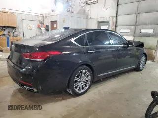 2018 Genesis G80 3.8L with VIN KMHGN4JE4JU238540, listed as a Copart auction lot 59391074 with 63,341 mi miles and Salvage Title. Bid and sale history available at carsss.com. Image 3.