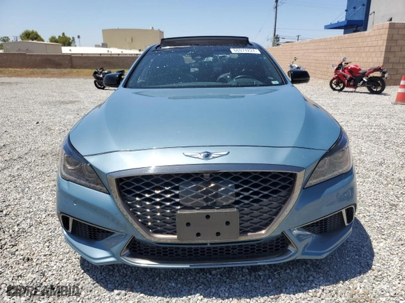 2018 Genesis G80 3.3T Sport with VIN KMHGN4JB8JU226624, listed as a Copart auction lot 66974224 with 67,392 mi miles and Salvage Title. Bid and sale history available at carsss.com. Image 5.