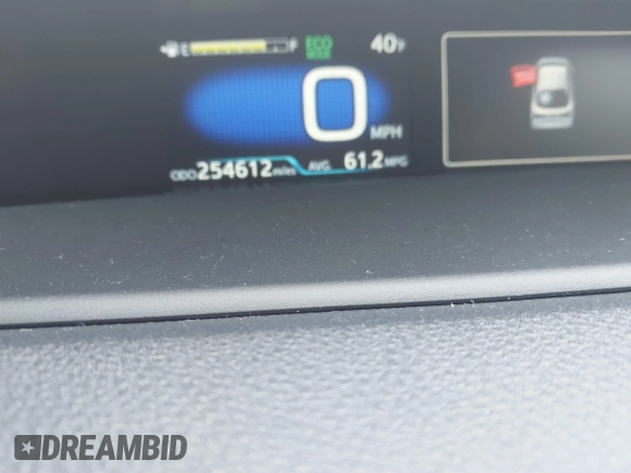 2019 Toyota Prius L Eco z VIN JTDKARFU7K3077941, wystawiony jako IAAI lot #41865759 z przebiegiem 254 612 mil mil oraz . Historia ofert i sprzedaży dostępna na DreamBid. Obrazek 7.