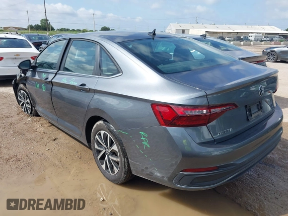 2024 Volkswagen Jetta S with VIN 3VW5M7BU6RM090197, listed as a IAAI auction lot 42724682 with 30,077 mi miles and . Bid and sale history available at DreamBid. Image 3.