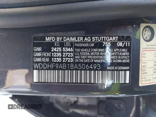 2011 Mercedes-Benz E 550 Luxury with VIN WDDHF9AB1BA506493, listed as a IAAI auction lot 41983216 with 106,071 mi miles and . Bid and sale history available at DreamBid. Image 9.