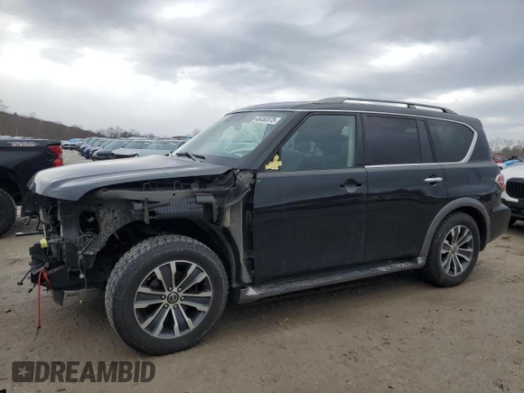 2020 Nissan Armada SV with VIN JN8AY2ND0LX017515, listed as a Copart auction lot 46450375 with 78,483 mi miles and Salvage Title. Bid and sale history available at carsss.com. Image 1.