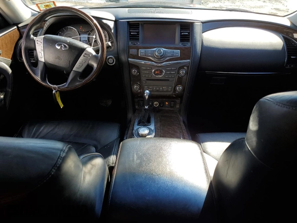 2016 Infiniti QX80 with VIN JN8AZ2NCXG9401316, listed as a Copart auction lot 45355605 with 119,867 mi miles and Salvage Title. Bid and sale history available at DreamBid. Image 8.