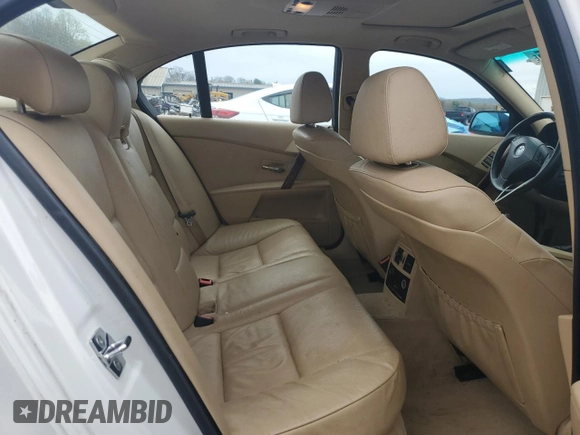 2007 BMW 5 Series 525i with VIN WBANE53507CY04476, listed as a Copart auction lot 51650105 with Not Provided miles and Salvage Title. Bid and sale history available at carsss.com. Image 10.