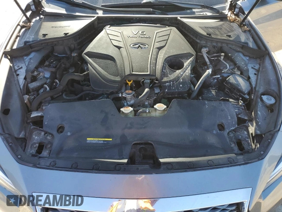 2019 Infiniti Q50 Luxe with VIN JN1EV7AR4KM591722, listed as a Copart auction lot 46364075 with 78,760 mi miles and Salvage Title. Bid and sale history available at carsss.com. Image 12.