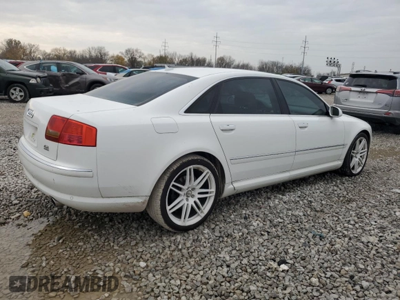 2007 Audi A8 L 4.2L with VIN WAUMV44E37N001895, listed as a Copart auction lot 80737364 with 0 mi miles and Salvage Title. Bid and sale history available at carsss.com. Image 3.