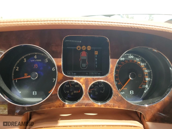 2007 Bentley Continental Flying Spur with VIN SCBBR93W97C050233, listed as a Copart auction lot 69750094 with NaN miles and Salvage Title. Bid and sale history available at carsss.com. Image 9.