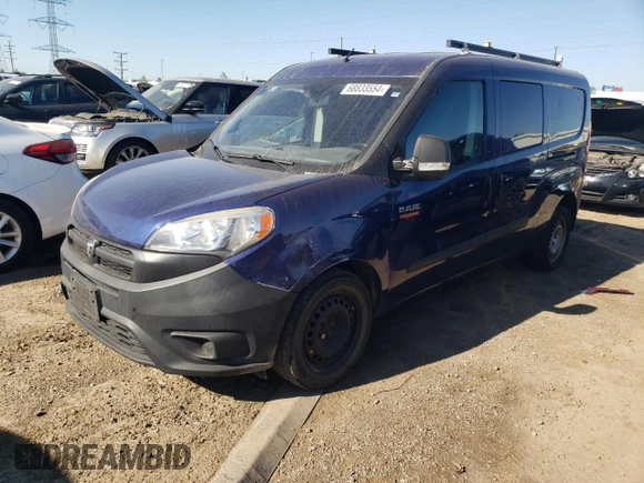 2017 Ram ProMaster City Cargo Tradesman with VIN ZFBERFAB6H6E18267, listed as a Copart auction lot 68833554 with 112,038 mi miles and Salvage Title. Bid and sale history available at DreamBid. Image 1.