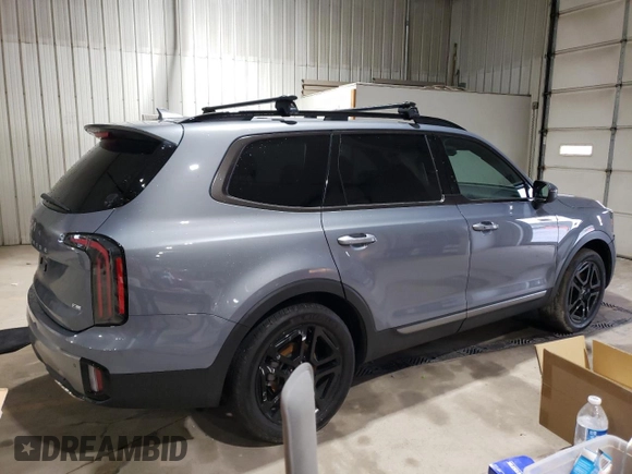 2023 Kia Telluride EX X-Line with VIN 5XYP3DGC8PG372784, listed as a Copart auction lot 51593535 with 12,353 mi miles and Salvage title. Bid and sale history available at DreamBid. Image 3.
