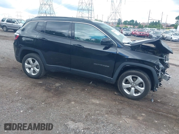 2019 Jeep Compass Latitude z VIN 3C4NJDBB8KT834306, wystawiony jako IAAI lot #42334955 z przebiegiem 3 901 mil mil oraz . Historia ofert i sprzedaży dostępna na DreamBid. Obrazek 1.