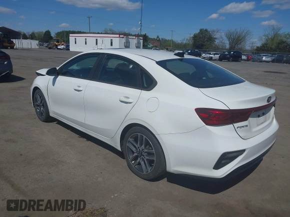 2019 Kia Forte S with VIN 3KPF34AD9KE020025, listed as a IAAI auction lot 41969844 with 123,887 mi miles and . Bid and sale history available at carsss.com. Image 3.