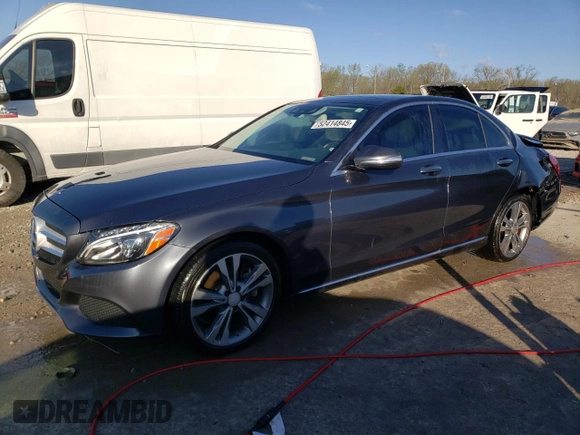 2015 Mercedes-Benz C 300 with VIN 55SWF4JB1FU089196, listed as a Copart auction lot 52414845 with 118,875 mi miles and Salvage Title. Bid and sale history available at DreamBid. Image 1.
