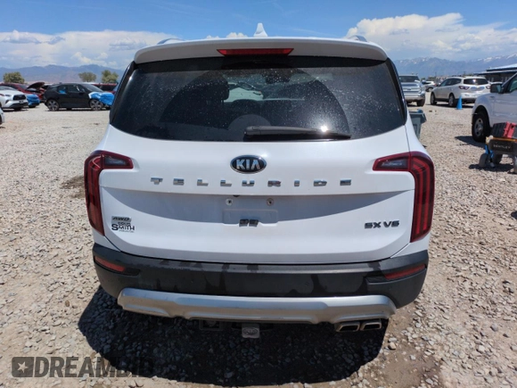 2021 Kia Telluride SX with VIN 5XYP5DHC2MG176084, listed as a Copart auction lot 58782485 with 55,863 mi miles and Salvage title. Bid and sale history available at DreamBid. Image 6.