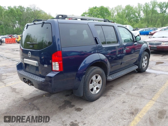 2007 Nissan Pathfinder SE z VIN 5N1AR18W17C630980, wystawiony jako IAAI lot #42110146 z przebiegiem 180 858 mil mil oraz . Historia ofert i sprzedaży dostępna na DreamBid. Obrazek 4.