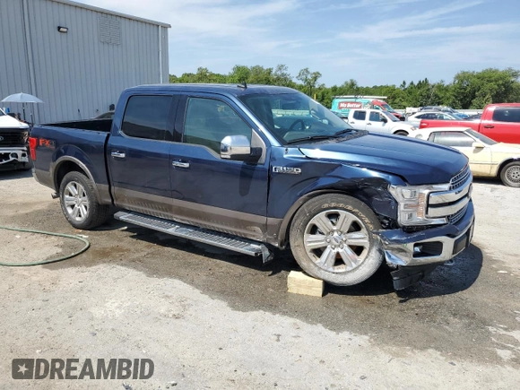 2020 Ford F-150 XL with VIN 1FTEW1E52LFC63073, listed as a Copart auction lot 57453495 with 22,718 mi miles and Salvage title. Bid and sale history available at DreamBid. Image 4.