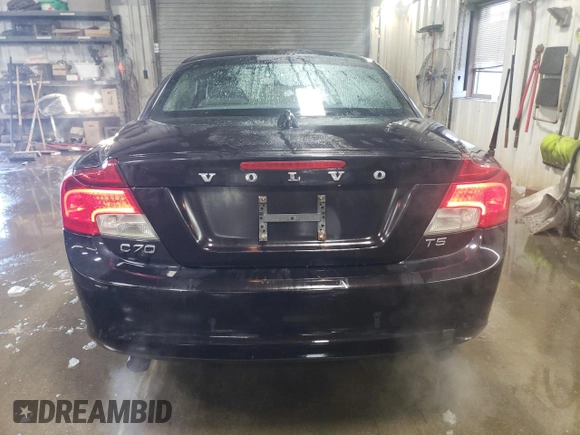 2013 Volvo C70 T5 with VIN YV1672MC6DJ138187, listed as a Copart auction lot 45564525 with 168,861 mi miles and Salvage Title. Bid and sale history available at carsss.com. Image 6.