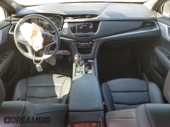 2023 Cadillac XT5 FWD Premium Luxury with VIN 1GYKNCRS5PZ109358, listed as a Copart auction lot 45201135 with 28,222 mi miles and Salvage Title. Bid and sale history available at carsss.com. Image 8.