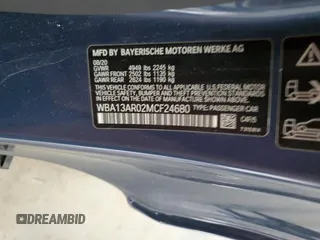 2021 BMW 4 Series M440i xDrive with VIN WBA13AR02MCF24680, listed as a Copart auction lot 43516895 with 48,195 mi miles and Salvage Title. Bid and sale history available at DreamBid. Image 12.