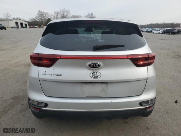 2020 Kia Sportage LX with VIN KNDPMCACXL7803374, listed as a Copart auction lot 86929354 with 78,227 mi miles and Salvage Title. Bid and sale history available at carsss.com. Image 6.