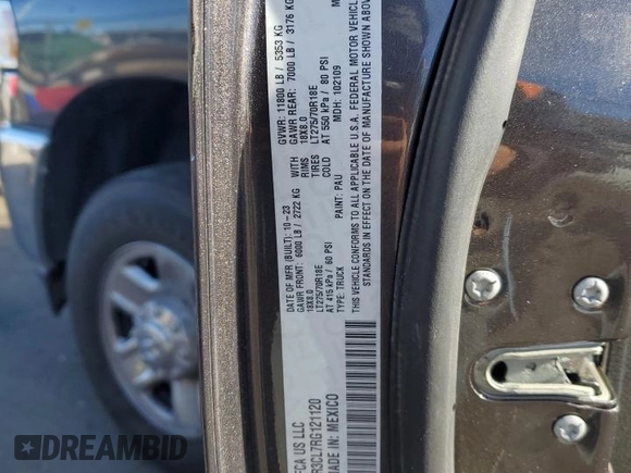 2024 Ram 3500 Tradesman with VIN 3C63R3CL7RG121120, listed as a Copart auction lot 80162904 with 15,700 mi miles and Salvage Title. Bid and sale history available at carsss.com. Image 12.