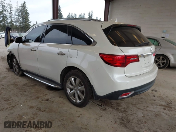 2014 Acura MDX Advance with VIN 5FRYD4H89EB032140, listed as a IAAI auction lot 41550091 with 62,377 mi miles and . Bid and sale history available at carsss.com. Image 3.