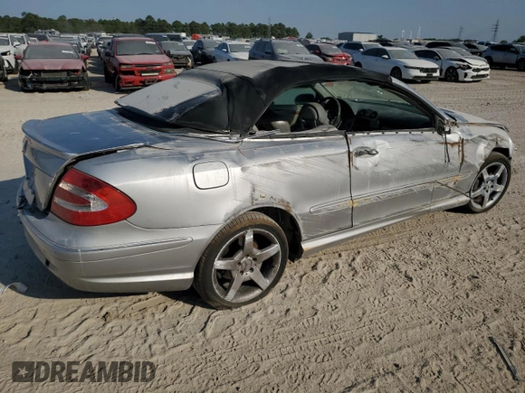 2005 Mercedes-Benz CLK 500 with VIN WDBTK75G15T034331, listed as a Copart auction lot 72636504 with Not Provided miles and Salvage Title. Bid and sale history available at DreamBid. Image 3.
