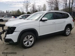 2019 Volkswagen Atlas 3.6L V6 SE with VIN 1V2LR2CA6KC550855, listed as a Copart auction lot 50938805 with 87,212 mi miles and Salvage Title. Bid and sale history available at carsss.com. Image 1.