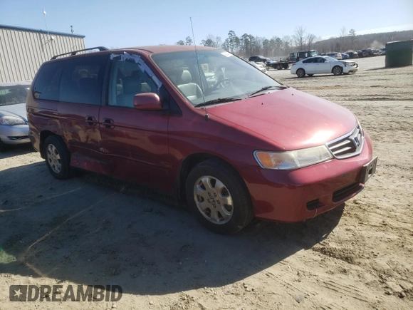 2003 Honda Odyssey EX-L with VIN 5FNRL189X3B006613, listed as a Copart auction lot 46427125 with 245,477 mi miles and Salvage Title. Bid and sale history available at DreamBid. Image 4.