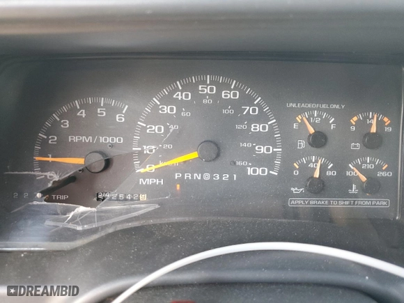 1999 Chevrolet Tahoe Z71 with VIN 1GNEK13R1XJ380316, listed as a Copart auction lot 68505524 with 242,542 mi miles and Salvage Title. Bid and sale history available at carsss.com. Image 9.