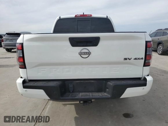 2022 Nissan Frontier SV with VIN 1N6ED1EKXNN675193, listed as a Copart auction lot 49190455 with 52,833 mi miles and Clean title. Bid and sale history available at DreamBid. Image 6.