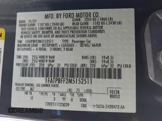 2021 Ford Mustang GT Premium с VIN 1FATP8FF2M5152511, выставлен на аукционе IAAI как лот 41950210 с пробегом 16 246 миль миль и . История ставок и продаж доступна на DreamBid. Изображение 9.
