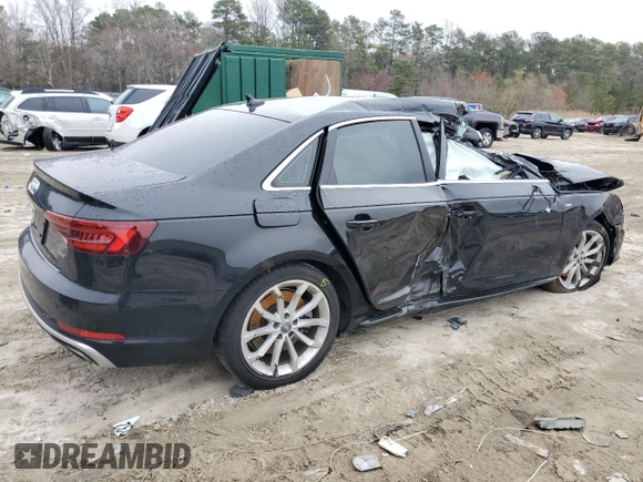 2019 Audi A4 Prestige with VIN WAUFNAF4XKN017287, listed as a Copart auction lot 48348864 with 0 mi miles. Bid and sale history available at carsss.com. Image 3.