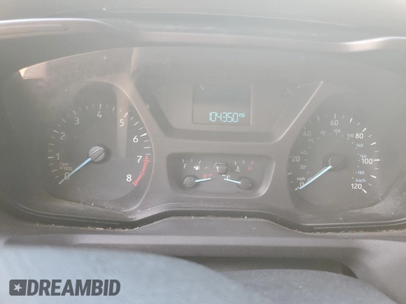 2017 Ford Transit Cargo with VIN 1FTYE1CM3HKA56393, listed as a Copart auction lot 57394885 with 104,350 mi miles and Salvage title. Bid and sale history available at DreamBid. Image 9.