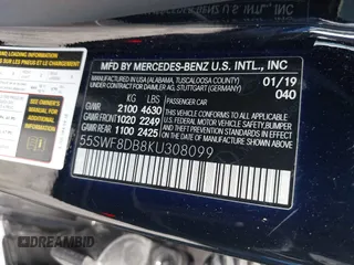 2019 Mercedes-Benz C 300 with VIN 55SWF8DB8KU308099, listed as a IAAI auction lot 42064354 with 48,363 mi miles and . Bid and sale history available at DreamBid. Image 9.