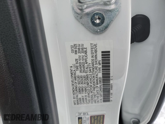 2022 Acura RDX w/A-Spec Package with VIN 5J8TC2H69NL008520, listed as a Copart auction lot 86418114 with 50,126 mi miles and Salvage Title. Bid and sale history available at carsss.com. Image 15.